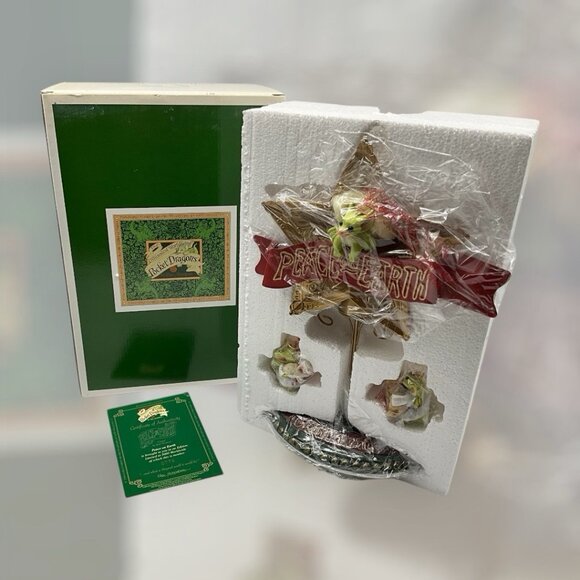 Pocket Dragon ""Peace on Earth" Tree Topper Limited Edition Christmas Collectibl - Picture 10 of 11
